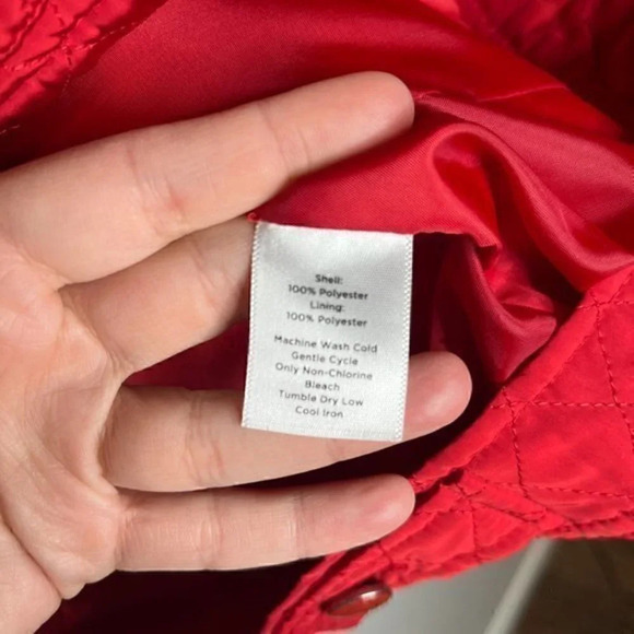 Talbots red quilted light jacket - Picture 4 of 5